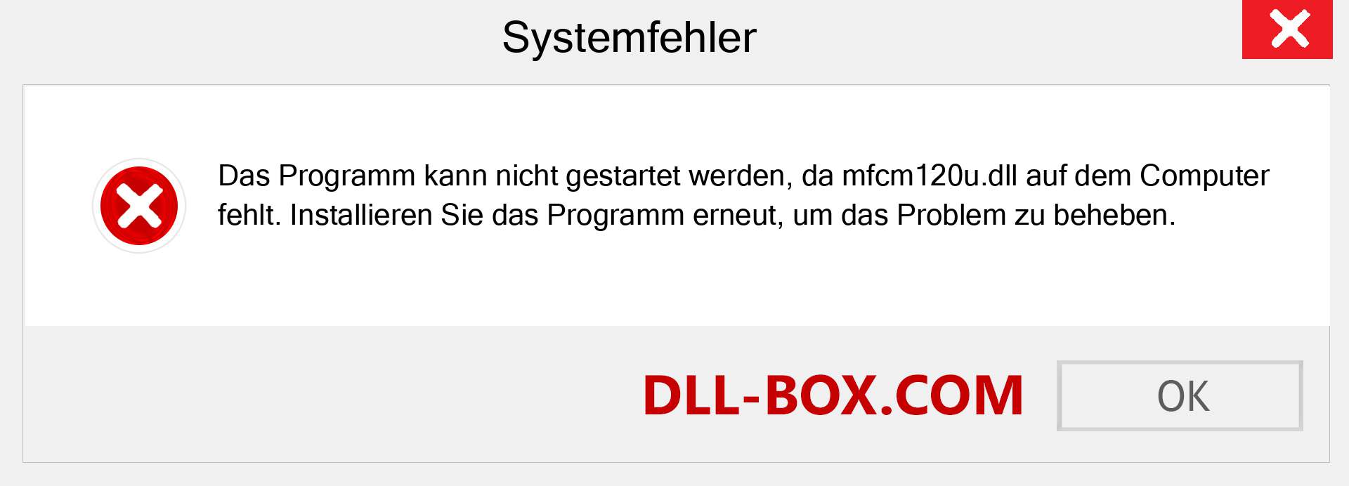 mfcm120u.dll-Datei fehlt?. Download für Windows 7, 8, 10 - Fix mfcm120u dll Missing Error unter Windows, Fotos, Bildern