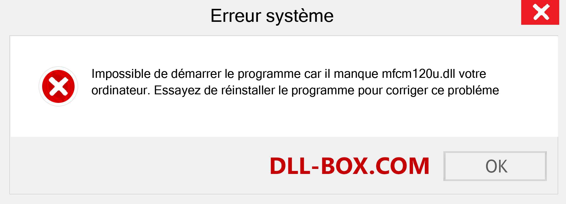 Le fichier mfcm120u.dll est manquant ?. Télécharger pour Windows 7, 8, 10 - Correction de l'erreur manquante mfcm120u dll sur Windows, photos, images