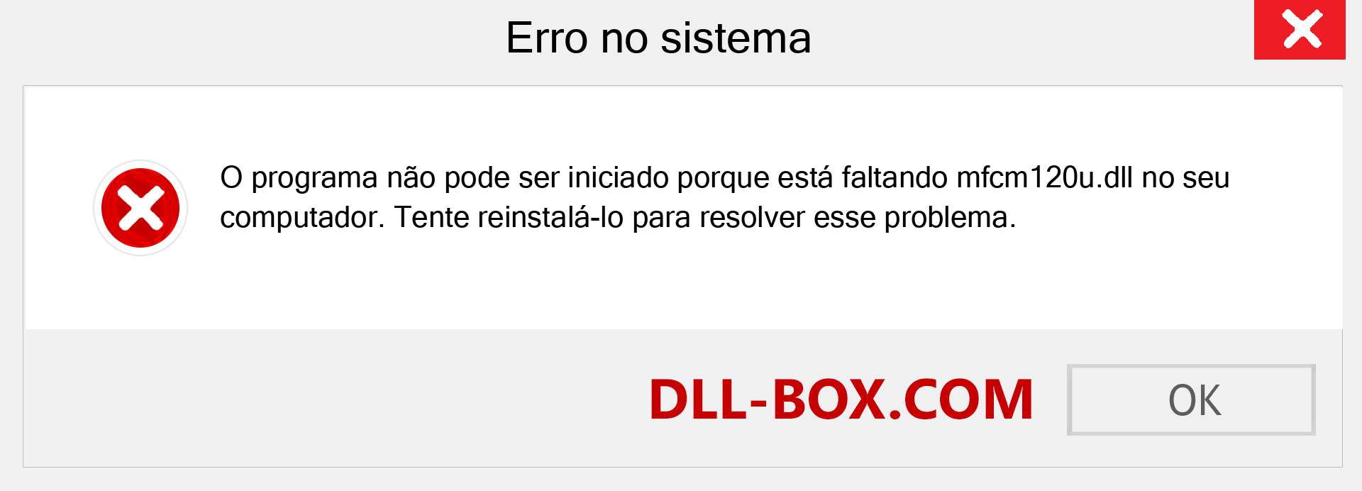 Arquivo mfcm120u.dll ausente ?. Download para Windows 7, 8, 10 - Correção de erro ausente mfcm120u dll no Windows, fotos, imagens